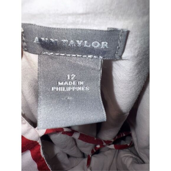 Hart of Dixie Style Red‎ White Print Sundress Women's 12 Cotton Midi Cottagecore - Picture 13 of 16